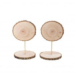 Marque tables rondin de bois