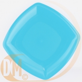 Assiette plate carr�e 23 cm en pvc rigide (par 12)